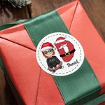 Gepersonaliseerde Cartoon Karakter Kerst Brief Set van 2 Waterdichte Stickers met initiaal en naam Kerst Festival Party Favors voor familie vrienden 7