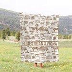 Personlig Western Horse Soft Throw Blanket med tekst Hjemmedekorasjon Bursdag Jubileum Rytterkonkurranse Gave til hesteelsker