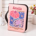 Personalized Danish Flower Bible Verses PU Leather Book Cover with Name Birthday Anniversary Gift for Christian Women