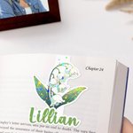 Spersonalizowany, wodoodporny, brokatowy klips magnetyczny z imieniem i nazwiskiem do zakładek urodzinowych dla miłośników książek