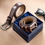 Cintura in pelle personalizzata con testo inciso Regalo per la festa del papà e l'anniversario per gli uomini
