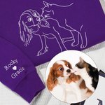 Personalized Embroidered Pet Photo T-shirt Sweatshirt Hoodie with 1-3 Names Pet Party Birthday Gift for Pet Lovers