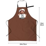 Personalized Cartoon Chef Character Adjustable Apron with Name and Pocket Kitchen Housewarming Restaurant Opening Gift for Men Chefs