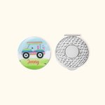 Personalised Colourful Golf Cart Golf Ball Marker Magnetic Hat Clip with Name Hat Accessory Birthday Gift for Golfers Sports Lover