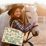 Henkilökohtainen Vintage hevonen teema Juutti Kangaskassi teksti syntymäpäivä vuosipäivä lahja hevosurheilun harrastajille Cowgirls