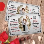 Personalized Keep This Card With You Always Photo Wallet Card with Name Valentine's Day Anniversary Gift for Couple