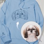 Personalized Embroidered Pet Photo T-shirt Sweatshirt Hoodie with 1-3 Names Pet Party Birthday Gift for Pet Lovers