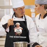 Personalized Cartoon Chef Character Adjustable Apron with Name and Pocket Kitchen Housewarming Restaurant Opening Gift for Men Chefs