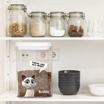 Henkilökohtainen 3D-sarjakuva Koira Kissa Kosteutta kestävä lemmikkieläinten ruoan säilytyskanisteri, jossa on kansi, jossa on suuri kapasiteetti Lemmikkitarvikkeet Syntymäpäivälahja lemmikkieläinten 6