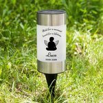 Personlig Angel Wing Footprint Character Silhouette Solar Garden Light med navn og dato Hageinnredning Memorial Sympathy Gave til familien