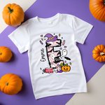 Personlig spökpump Initial 100% bomull Baby Bodysuit Kid T-shirt med namn Halloween Party Present för pojkar flickor
