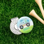 Personalised Colourful Golf Cart Golf Ball Marker Magnetic Hat Clip with Name Hat Accessory Birthday Gift for Golfers Sports Lover