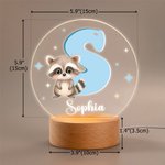 Spersonalizowana lampka nocna LED z imieniem i drewnianą podstawą do dekoracji pokoju dziecięcego Urodziny Baby Shower Prezent dla dzieci