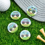 Personalised Colourful Golf Cart Golf Ball Marker Magnetic Hat Clip with Name Hat Accessory Birthday Gift for Golfers Sports Lover