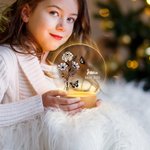 Veilleuse LED Acrylique Personnalisée avec Fleur de Naissance et Nom Décoration Maison Cadeau d’Anniversaire Fête des Mères pour Femme