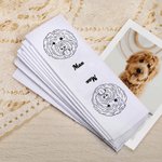 Gepersonaliseerde lijn huisdier foto katoen naaien label met naam Set van 10 gebreide kleding accessoires verjaardagscadeau voor breien DIY Craft huisdier liefhebbers