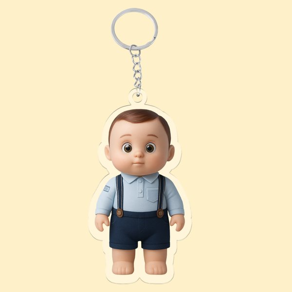 Gepersonaliseerde Foto 3D-effect Acryl Sleutelhanger Cadeau voor Dagelijks Gebruik Verjaardag Jubileumcadeau voor Familie Vrienden  Huisdierliefhebber