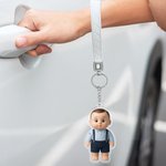 Gepersonaliseerde Foto 3D-effect Acryl Sleutelhanger Cadeau voor Dagelijks Gebruik Verjaardag Jubileumcadeau voor Familie Vrienden  Huisdierliefhebber