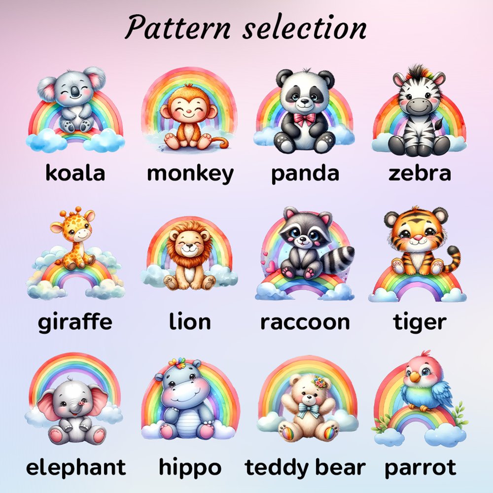 Personalized Rainbow Koala Monkey Animal School Bag with Name Back to School Birthday Gift for Kids Teenagers 9