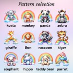 Personalized Rainbow Koala Monkey Animal School Bag with Name Back to School Birthday Gift for Kids Teenagers 9