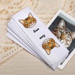 Personalisierte 10-tlg. Textiletiketten aus Baumwolle mit Haustier-Porträt-Design und Namen Geburtstag Geschenk für DIY Stricker Nähliebhaber