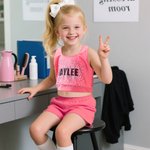 Personlig Rhinestone Glitter Name Kid's Sports Vest Sett Daglig trening Konkurranse Dag Gave til Cheerleaders Jenter
