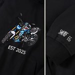 Personalizada Iconic Car Motocycle Bordado Foto Camiseta Sudadera Sudadera con capucha con texto Cumpleaños Aniversario Regalo para los propietarios de automóviles