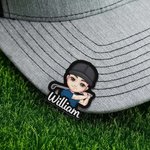Personalisierter Cartoon Figur Golfball Marker Magnetischer Hut-Clip mit Namen Geburtstag Spieltag Geschenk für Golfer Golfspieler