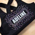 Personlig Rhinestone Glitter Name Kid's Sports Vest Sett Daglig trening Konkurranse Dag Gave til Cheerleaders Jenter