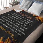 Couverture personnalisée avec 5-8 textes pour Thanksgiving Cadeau de Thanksgiving pour ami(e), famille, enseignant(e)