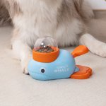 Personalized Whale Duck Dog Interactive Treat Dispenser Toy with Name and 3 Different Feeding Ports Anniversary Birthday Gift for Pet Lover