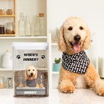 Gepersonaliseerde Paws Hond Kat Foto Luchtdichte Traktatiepot met Naam Huisdierbenodigdheden Verjaardagsgeschenk voor Huisdierliefhebbers