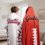 This Is My Territory - Personalized Player Sports Hooded Blanket