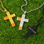 Personalised Baseball Softball Basketball Soccer Cross Necklace with Name Number Text Game Day Birthday Gift for Sports Lovers