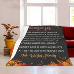 Couverture personnalisée avec 5-8 textes pour Thanksgiving Cadeau de Thanksgiving pour ami(e), famille, enseignant(e)