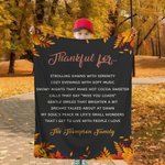 Couverture personnalisée avec 5-8 textes pour Thanksgiving Cadeau de Thanksgiving pour ami(e), famille, enseignant(e)