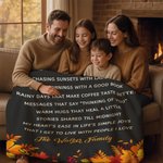 Couverture personnalisée avec 5-8 textes pour Thanksgiving Cadeau de Thanksgiving pour ami(e), famille, enseignant(e)