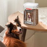 Gepersonaliseerde Paws Hond Kat Foto Luchtdichte Traktatiepot met Naam Huisdierbenodigdheden Verjaardagsgeschenk voor Huisdierliefhebbers