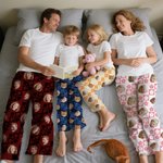 Pantalon de Pyjama Personnalisé avec Photo et Motif à Carreaux Citrouille Cadeau Halloween Noël pour Famille et Amoureux des Animaux