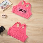 Personlig Rhinestone Glitter Name Kid's Sports Vest Sett Daglig trening Konkurranse Dag Gave til Cheerleaders Jenter