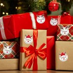 Personalised Cute Christmas Reindeer Waterproof Stickers Labels with Name and Text Gift Decor Christmas Festival Party Favors for Family Friends