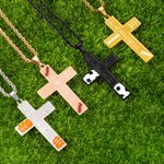 Personalised Baseball Softball Basketball Soccer Cross Necklace with Name Number Text Game Day Birthday Gift for Sports Lovers