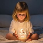 Veilleuse LED Personnalisée avec Nom et Motif d'Animal Mignon Socle en Bois Décoration de Chambre Cadeau Anniversaire pour les Enfants