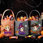 Personalized Cartoon Character Halloween Candy Basket with Name Party Favor Halloween Gift for Boys Girls