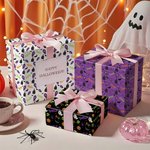 Personalized Halloween Theme Wrapping Paper with Name Birthday Halloween DIY Craft Packaging Gift Decor for Family Friends