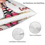 Personalisierter weicher Kissenbezug mit niedlichem lustigem Cartoon Mädchen Namen Zimmer Deko Geburtstagsgeschenk für Mädchen Damen