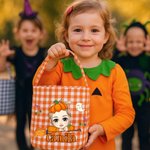 Personalized Cartoon Character Halloween Candy Basket with Name Party Favor Halloween Gift for Boys Girls