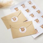 Personalised Santa Coloured Lights Letter Waterproof Stickers Initial Name Labels for DIY Gift Decoration Cute Christmas Festival Party Favors for Kids
