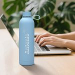 Borraccia termica in acciaio inossidabile personalizzata con nome inciso idea regalo per compleanno o anniversario per famiglia e amici