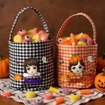 Personalized Cartoon Character Halloween Candy Basket with Name Party Favor Halloween Gift for Boys Girls